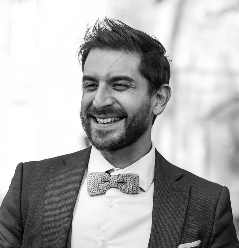 Portrait noir et blanc de Joseph Nahed
