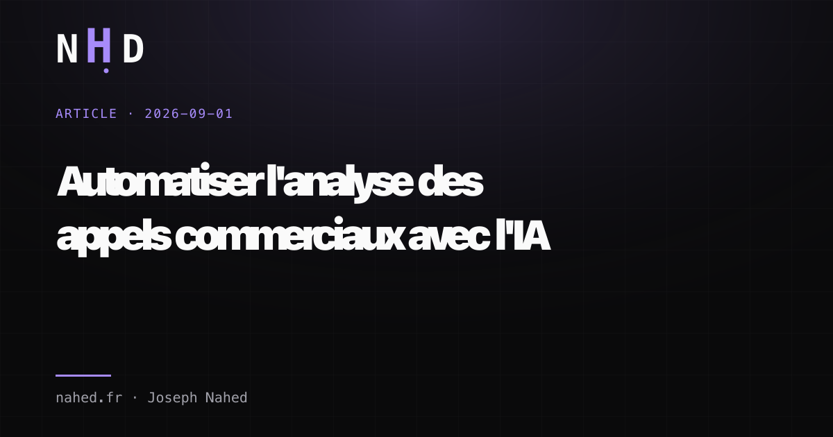 Illustration de couverture sur l'automatisation de l'analyse des appels commerciaux avec l'IA